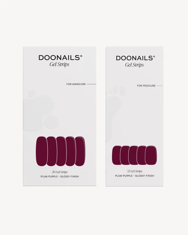 doonails-plum-purple-mani-pedi-set-uv-gel-strips image 1