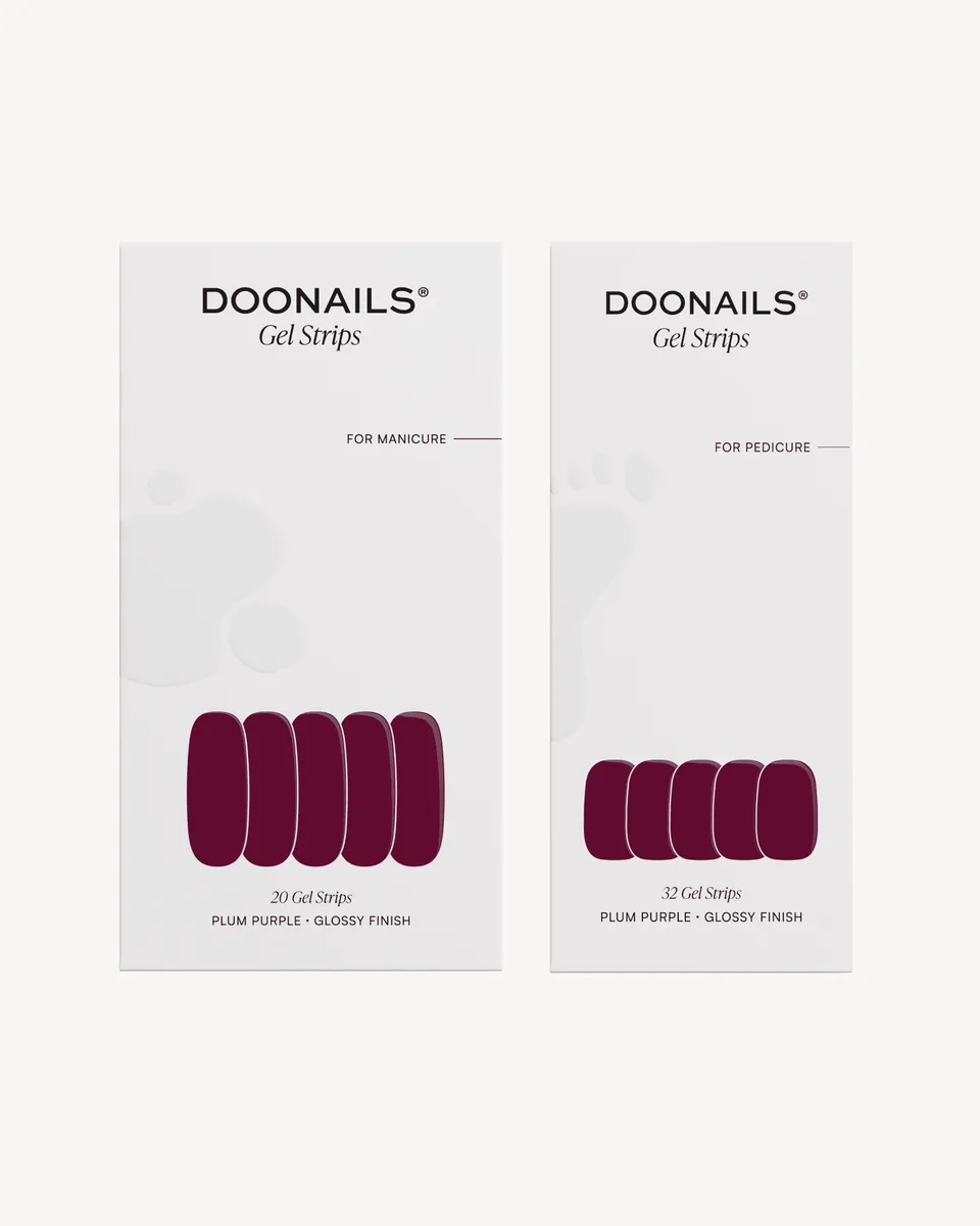 doonails-plum-purple-mani-pedi-set-uv-gel-strips image 1