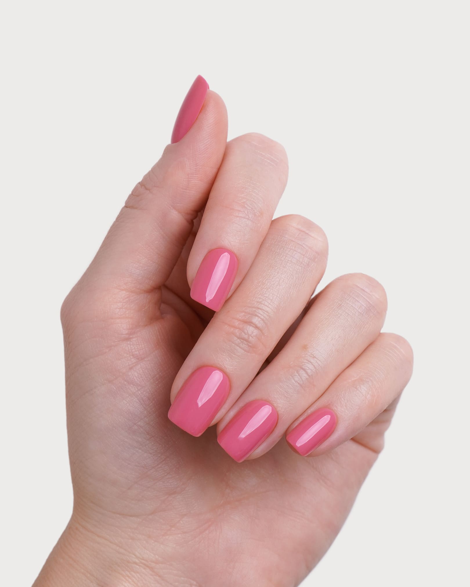 doonails-hot-pink-short-square-soft-gel-press-ons-golden-hour image 4