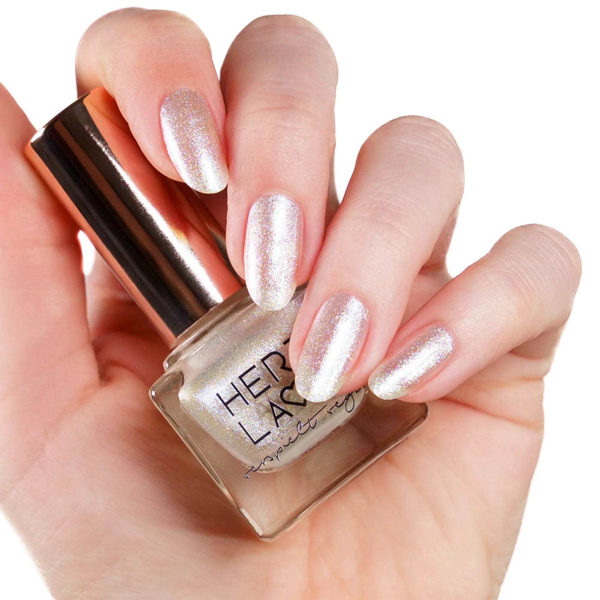 herzlack-zuckerw-lkchen-veganer-nagellack-sheer-wei-duochrome-glitzer-11ml image 2