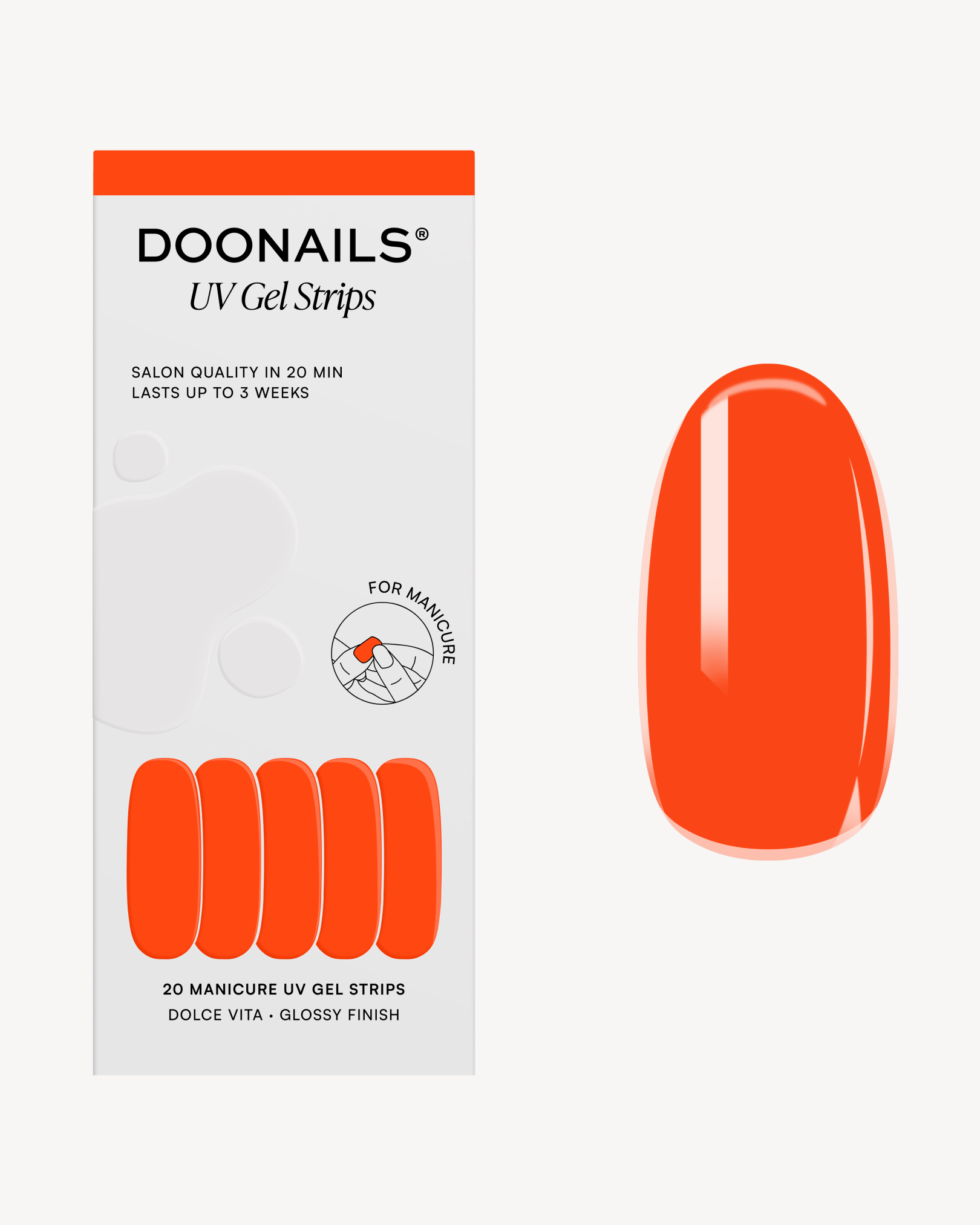 doonails-dolce-vita-uv-gel-strips-orange image 1