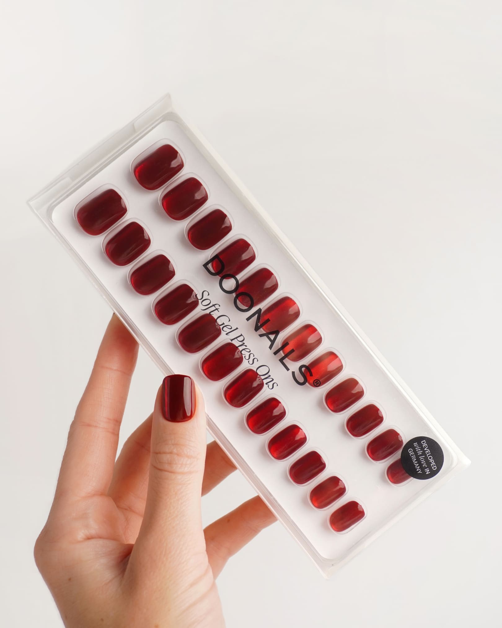 doonails-red-cat-eye-extra-short-square-soft-gel-press-ons image 4