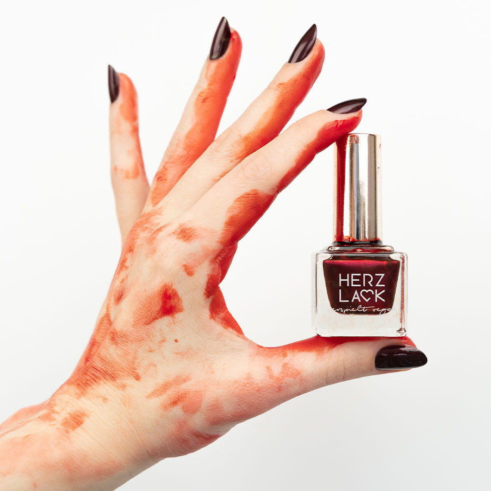 herzlack-spuktakul-r-nagellack-frau-frankenstein-schwarzrot-schimmer image 8