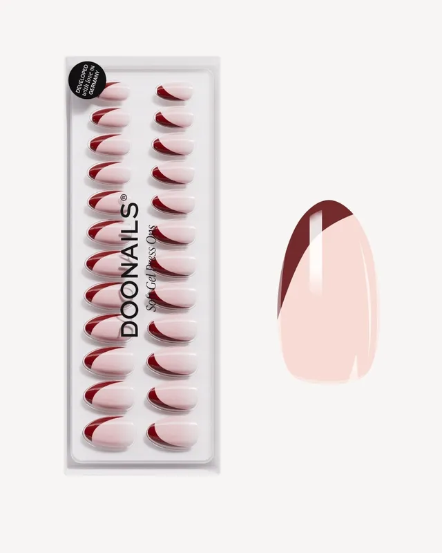doonails-red-slate-french-short-almond-soft-gel-press-ons image 1