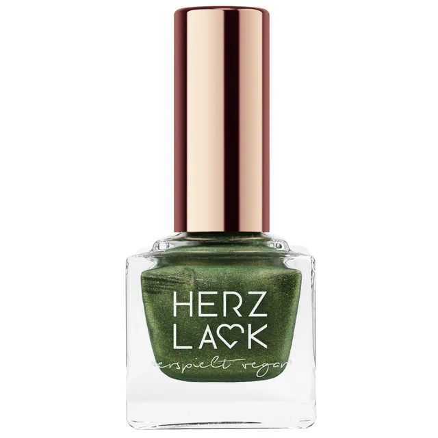 herzlack-unterm-mistelzweig-veganer-nagellack-gr-n-mit-gold-schimmer-aus-weihnac image 1