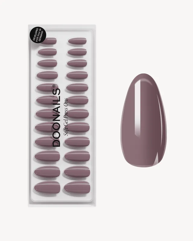 doonails-silent-night-mauve-medium-almond-soft-gel-press-ons image 1