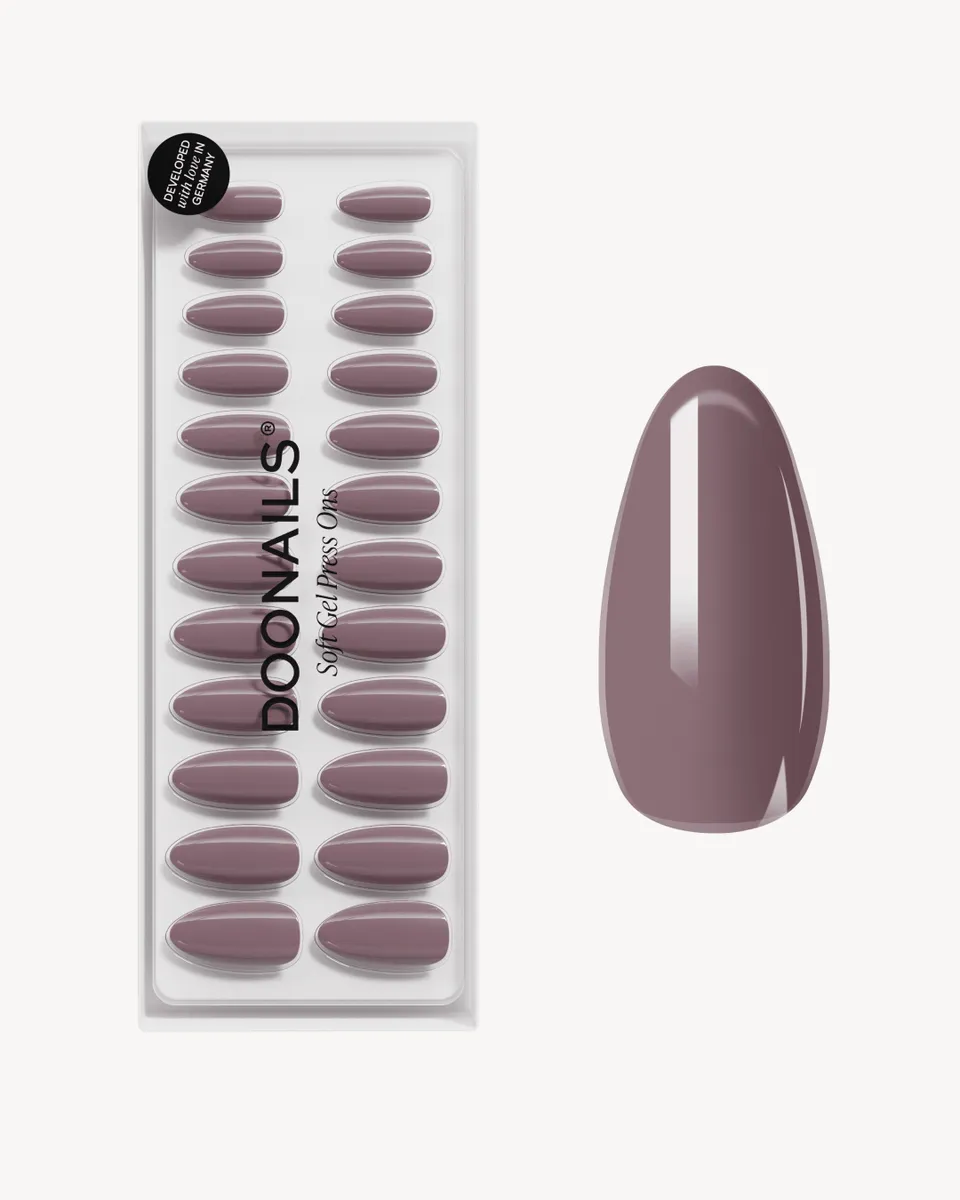 doonails-silent-night-mauve-medium-almond-soft-gel-press-ons image 1