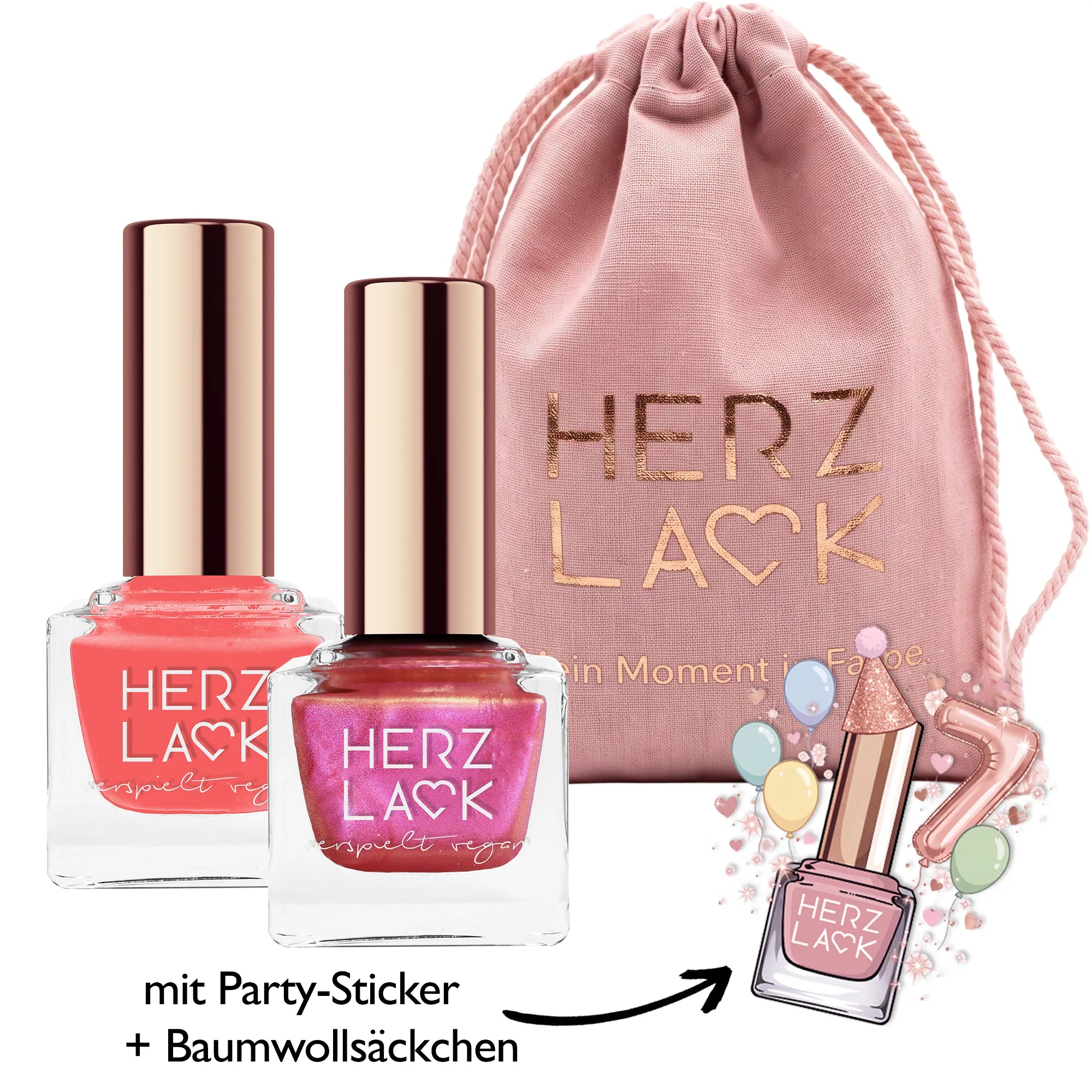herzlack-guava-sunrise-duo-veganes-nagellack-set-one-coater-duochrome-topper-2x1 image 1
