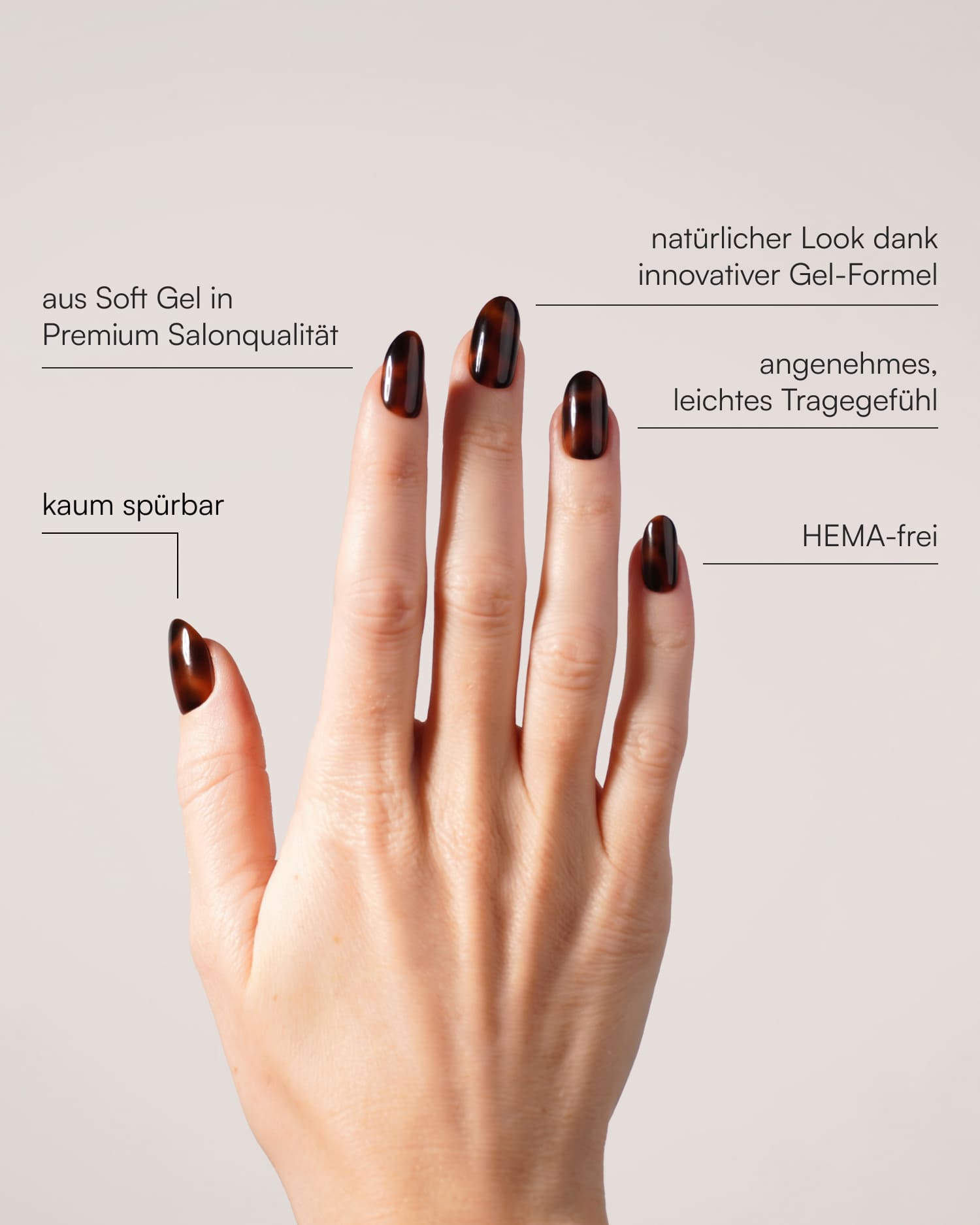 doonails-mosaic-amber-medium-round-soft-gel-press-ons image 3