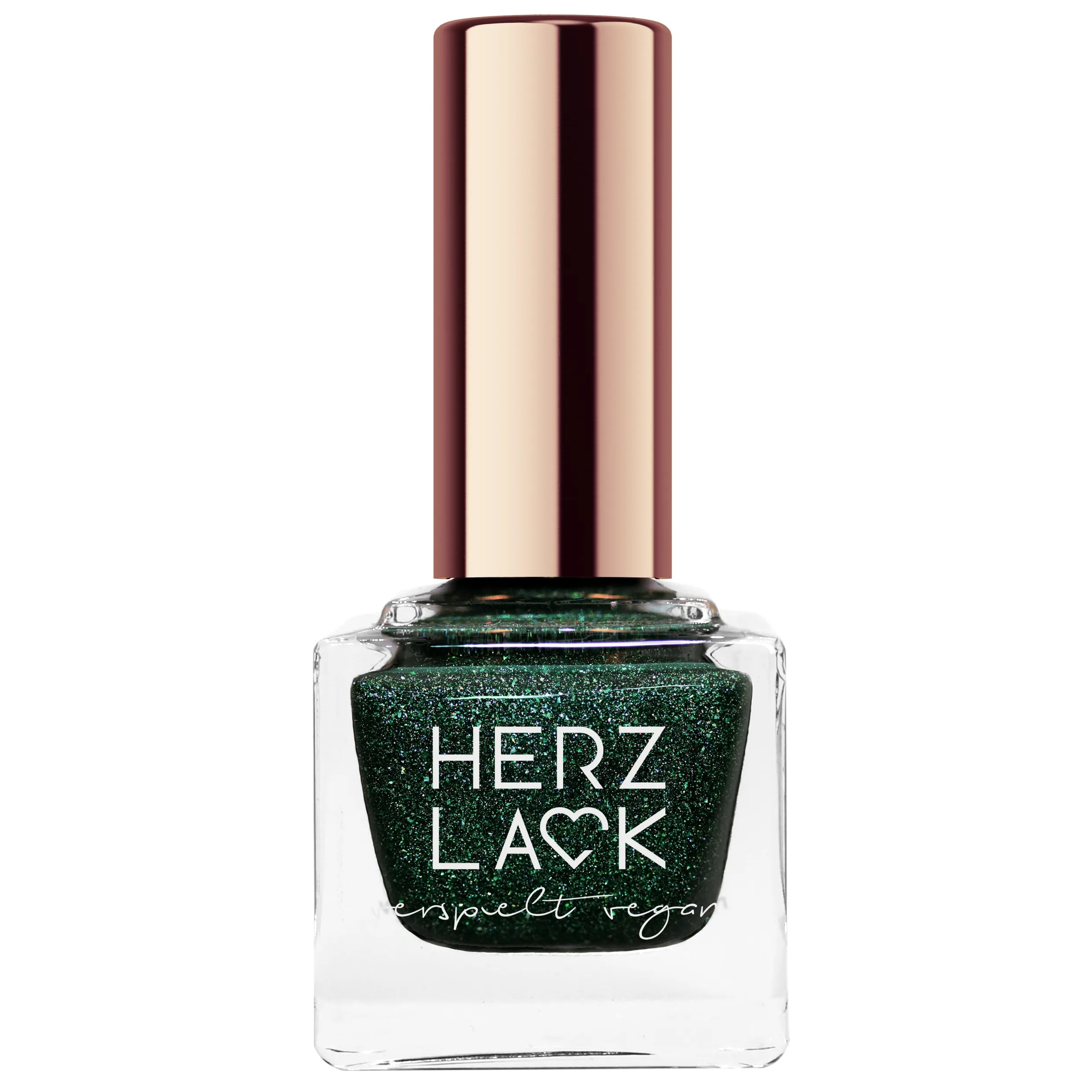 herzlack-nimmergr-n-veganer-nagellack-dunkelgr-n-holo-11ml image 1