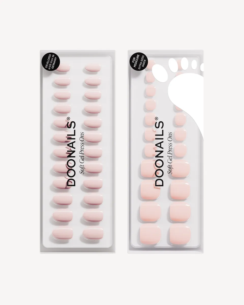 doonails-ballerina-short-round-mani-pedi-set-soft-gel-press-ons-zart-rosa image 1