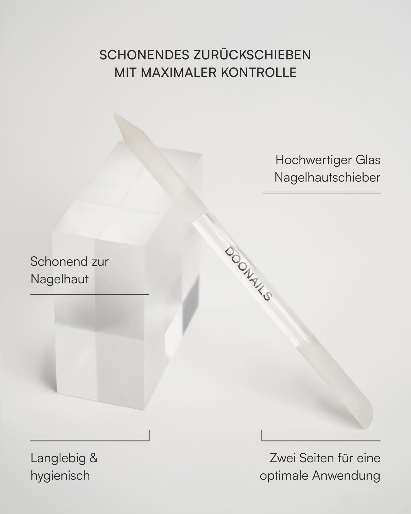 doonails-glas-nagelhautschieber-schonender-cuticle-pusher-aus-glas image 2