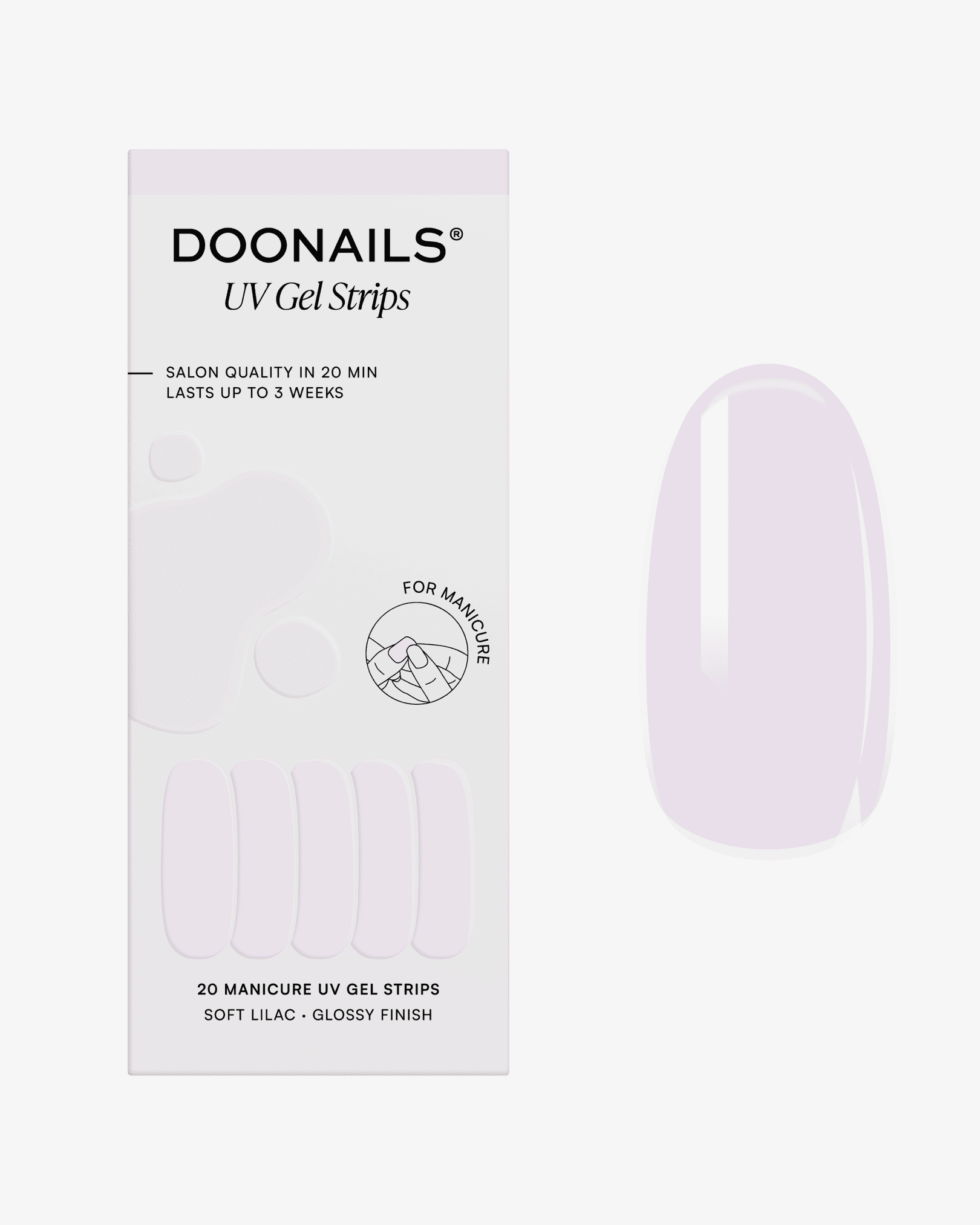 doonails-soft-lilac-uv-gel-strips-k-hles-lavendel image 1