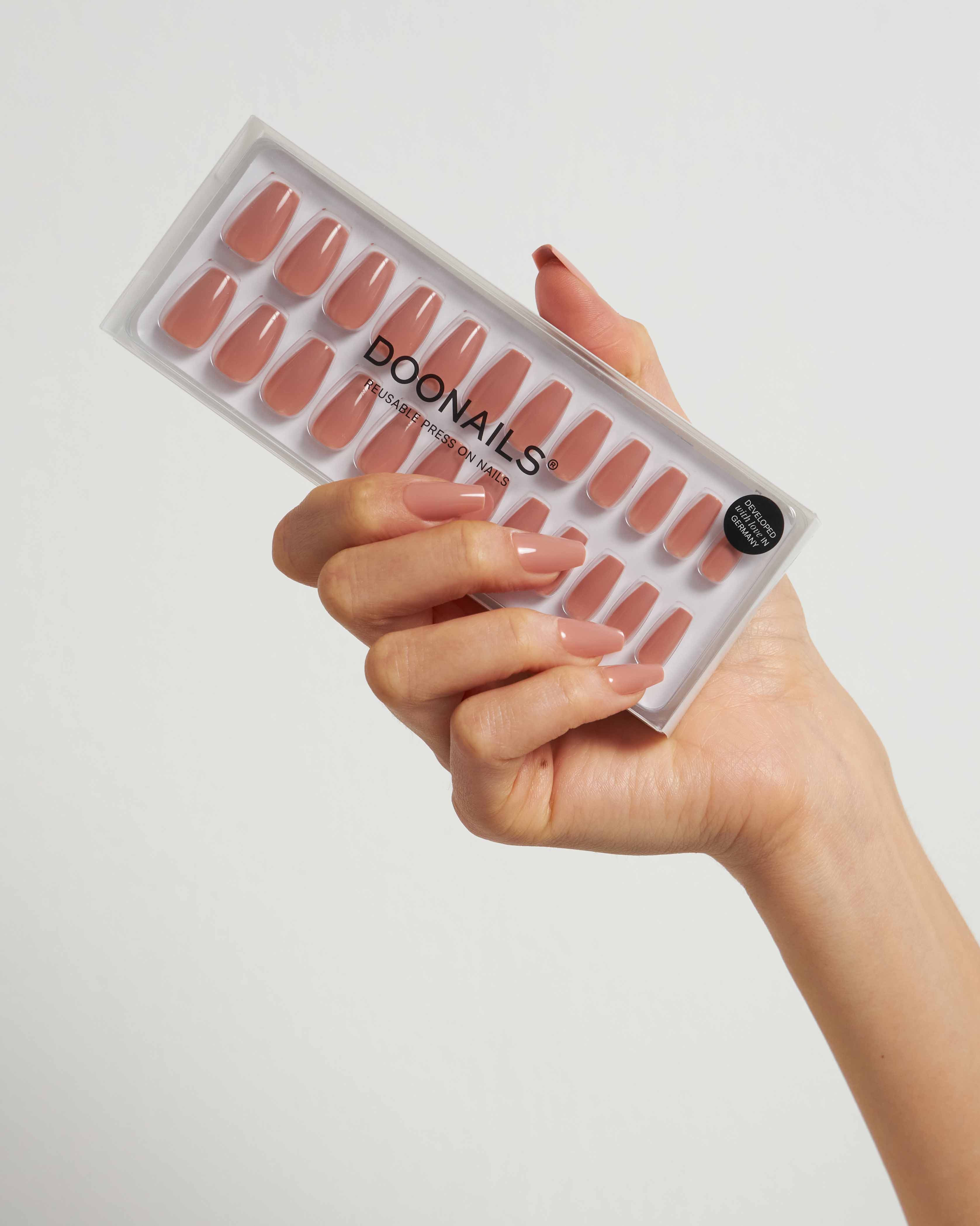 doonails-espresso-short-coffin-soft-gel-press-ons-warmes-braun image 4