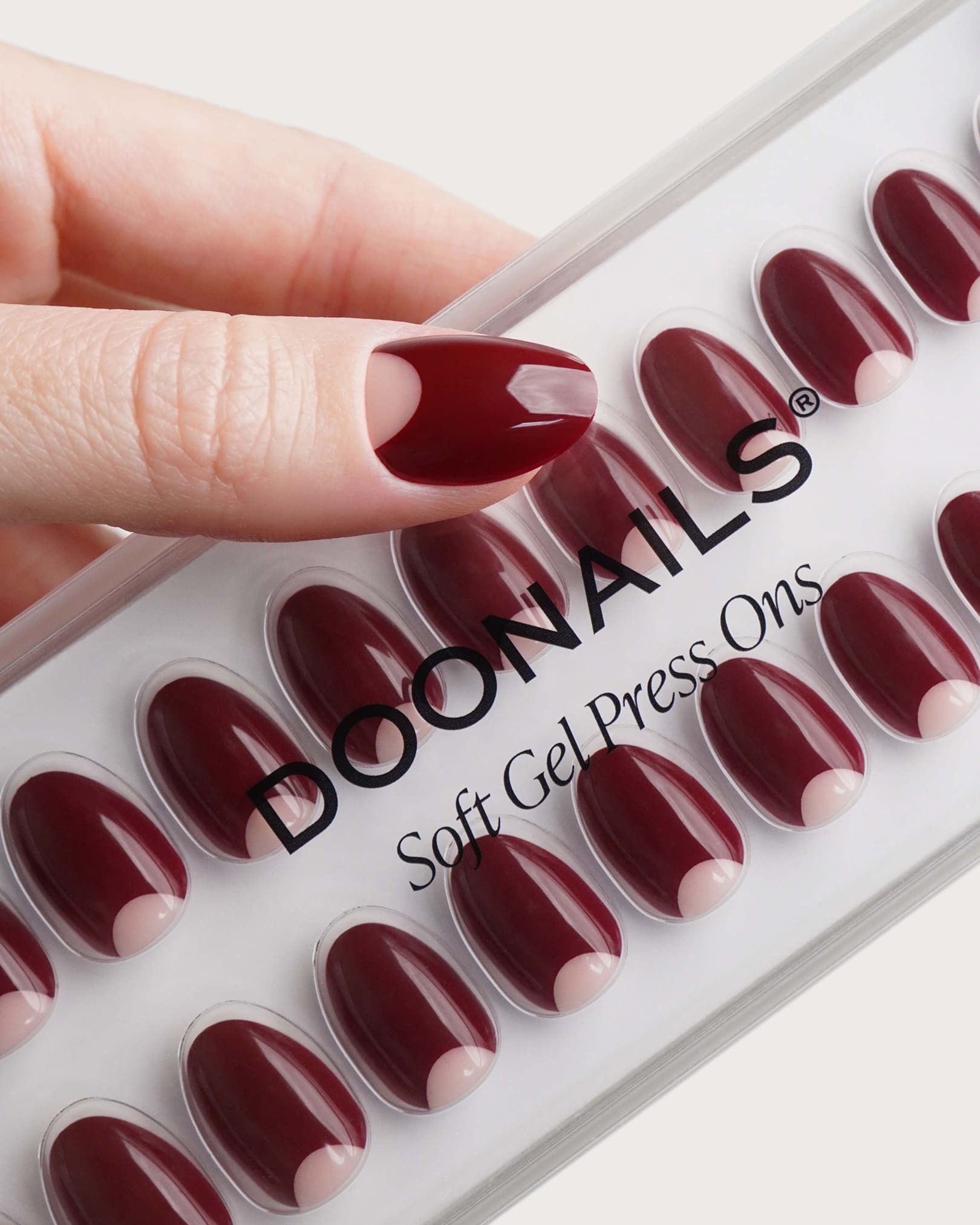 doonails-mademoiselle-bordeaux-short-round-soft-gel-press-ons image 5