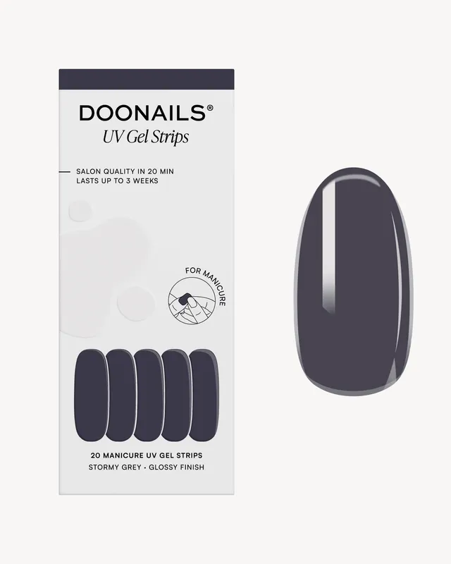 doonails-stormy-grey-uv-gel-strips image 1