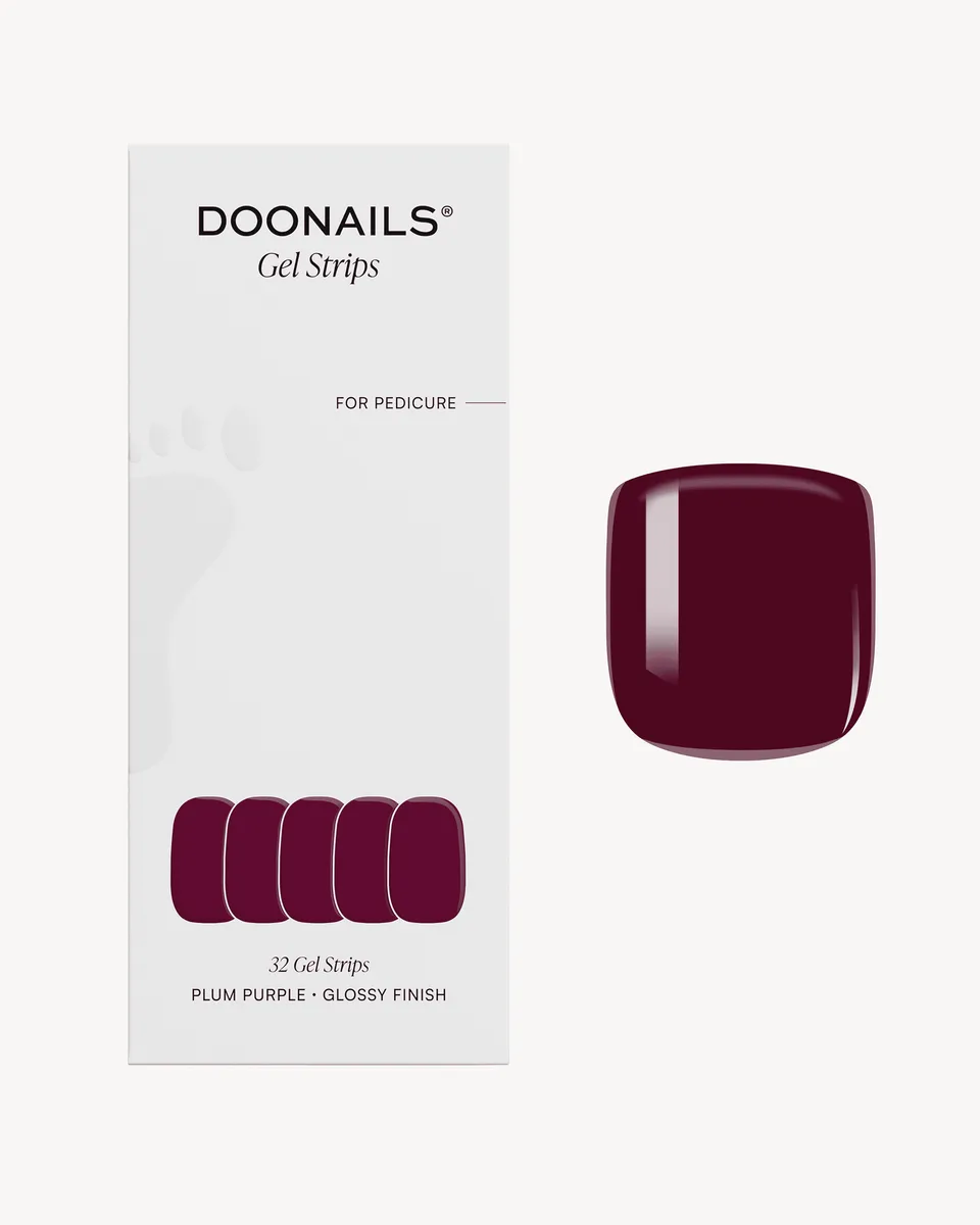 doonails-plum-purple-pedik-re-uv-gel-strips-dunkellila-bestseller image 1