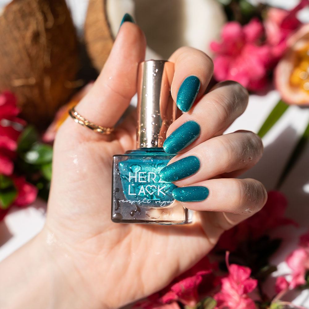 herzlack-tropicana-exotisch-tropisch-veganer-nagellack-t-rkis-mit-glitzer-und-du image 7