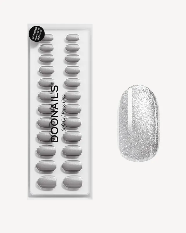 doonails-grey-cat-eye-medium-round-soft-gel-press-ons image 1