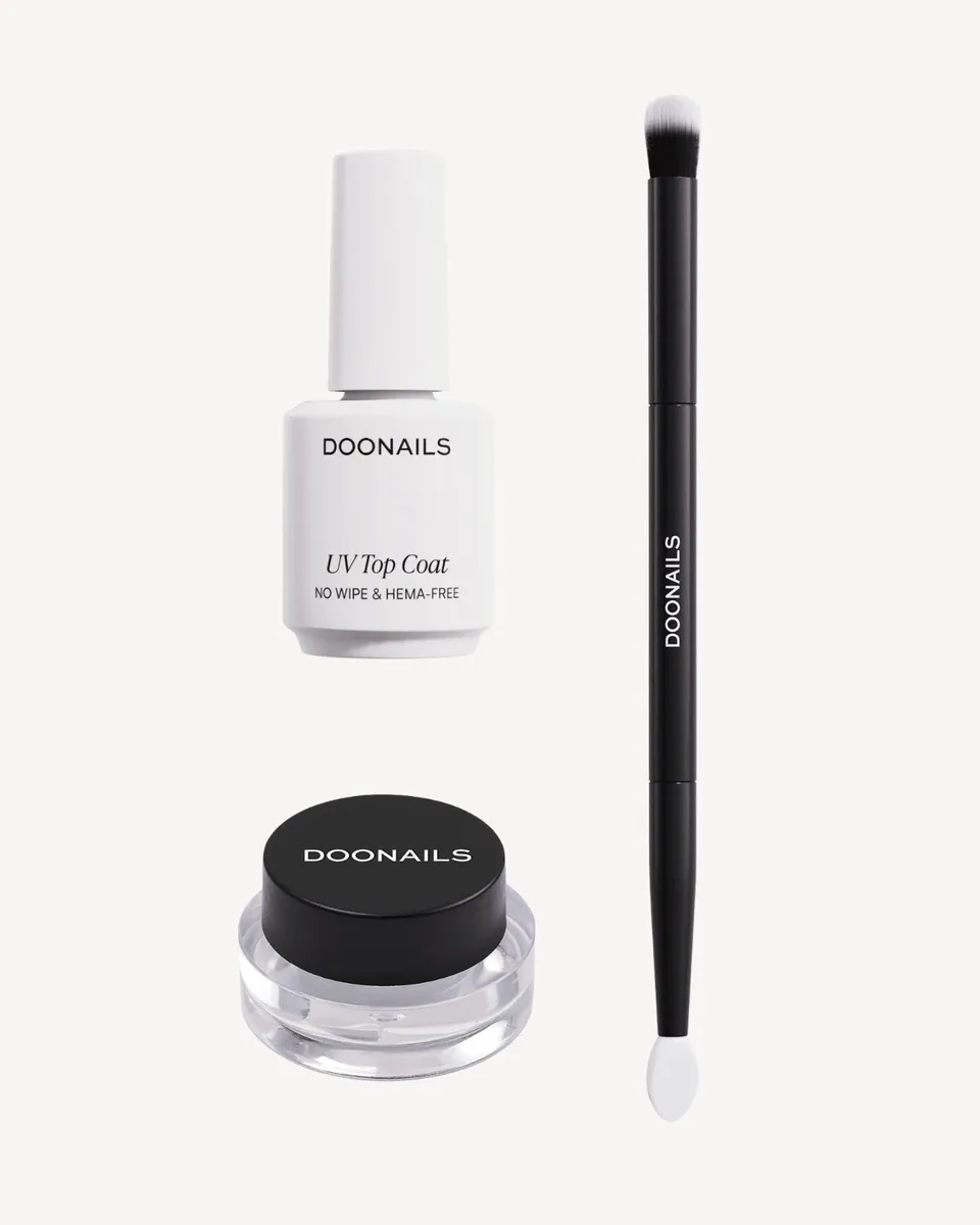 doonails-chrome-powder-set-glazed-donut-chrome-nails-bundle-mit-uv-top-coat image 1