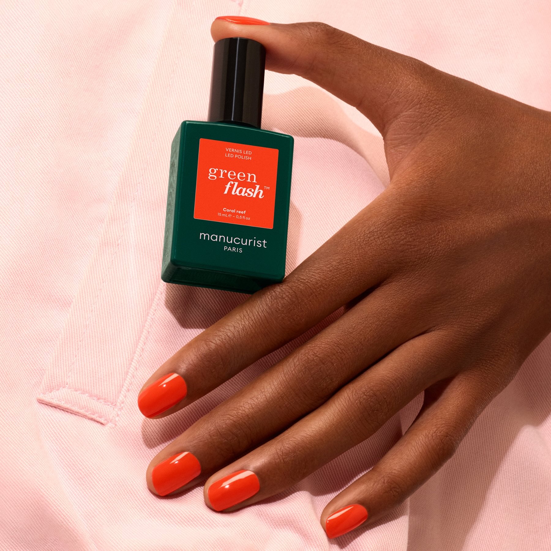 manucurist-green-flash-coral-reef-orangeroter-led-nagellack image 3