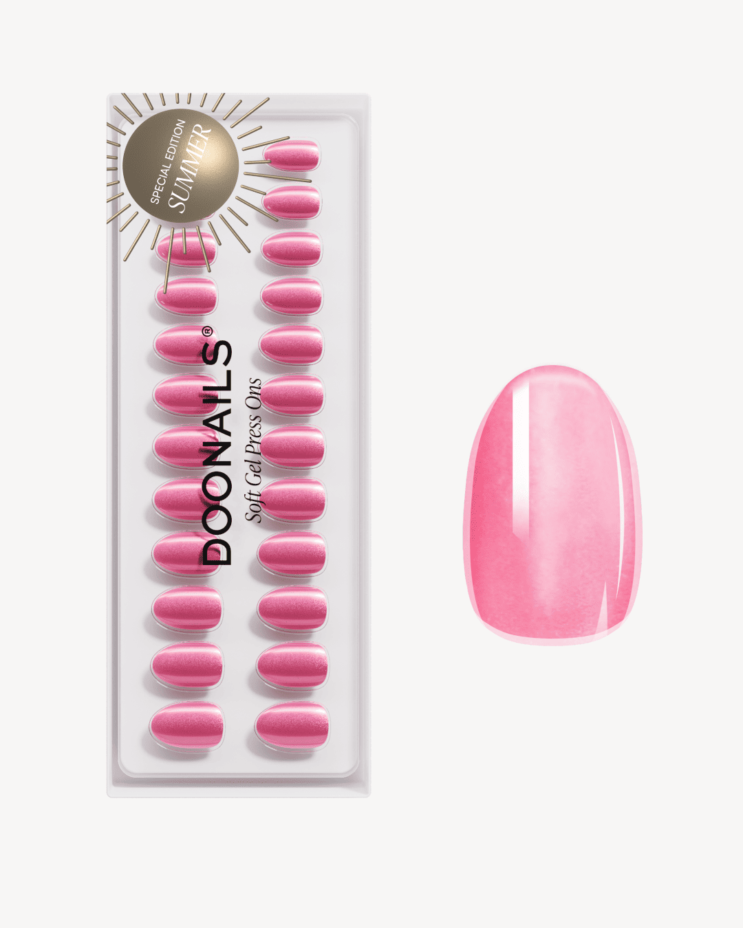 doonails-glass-pink-cat-eye-short-round-soft-gel-press-ons-pink image 1