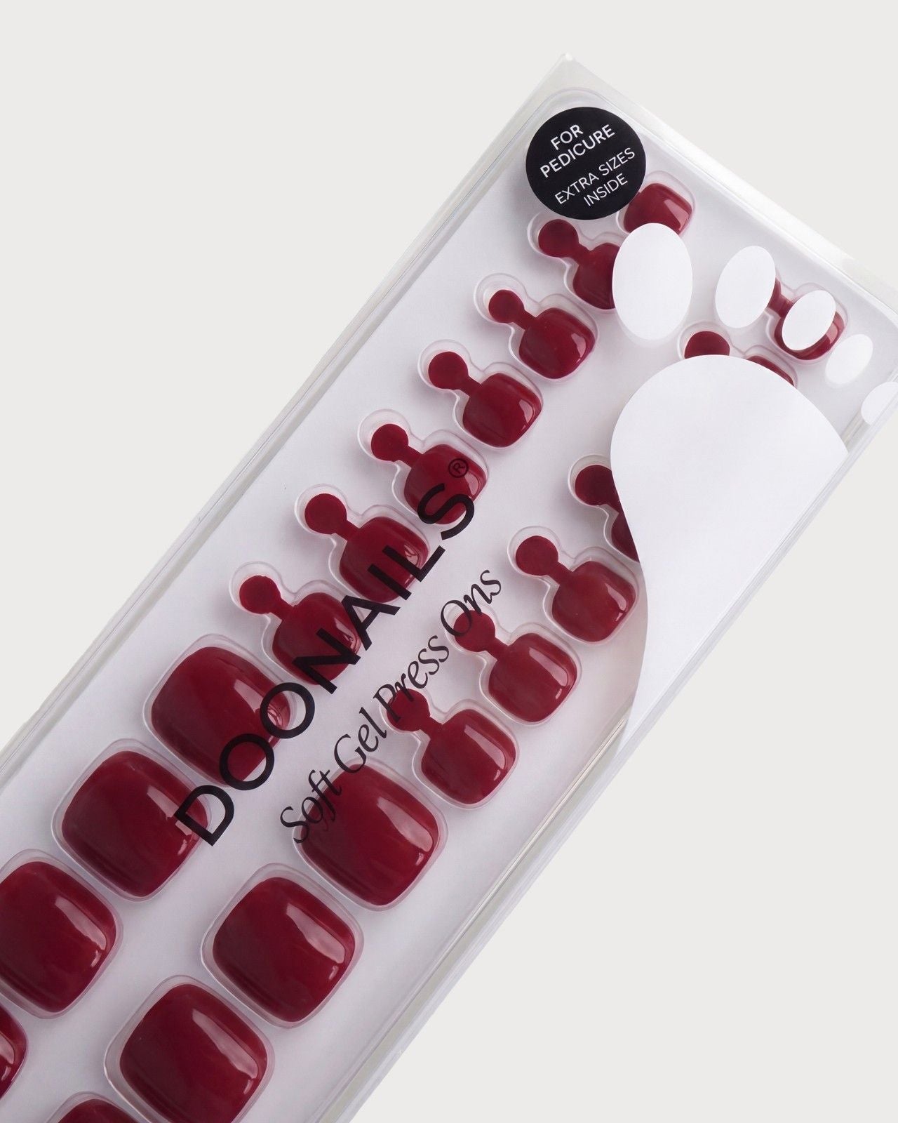 doonails-love-paris-pedik-re-soft-gel-press-ons-dunkelrot-zehen image 3