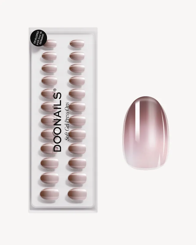 doonails-brownie-short-round-soft-gel-press-ons-nude-ombr-braun image 1