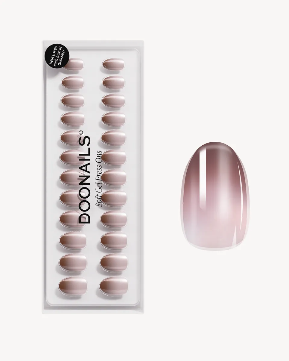 doonails-brownie-short-round-soft-gel-press-ons-nude-ombr-braun image 1