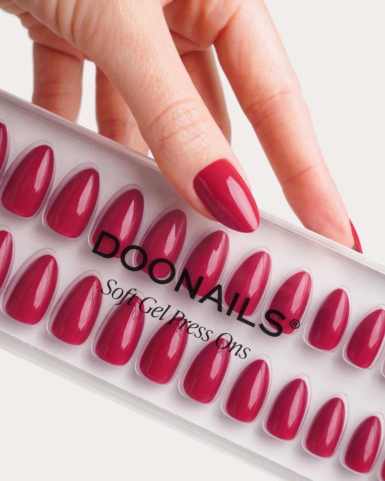 doonails-raspberry-short-almond-soft-gel-press-ons image 5