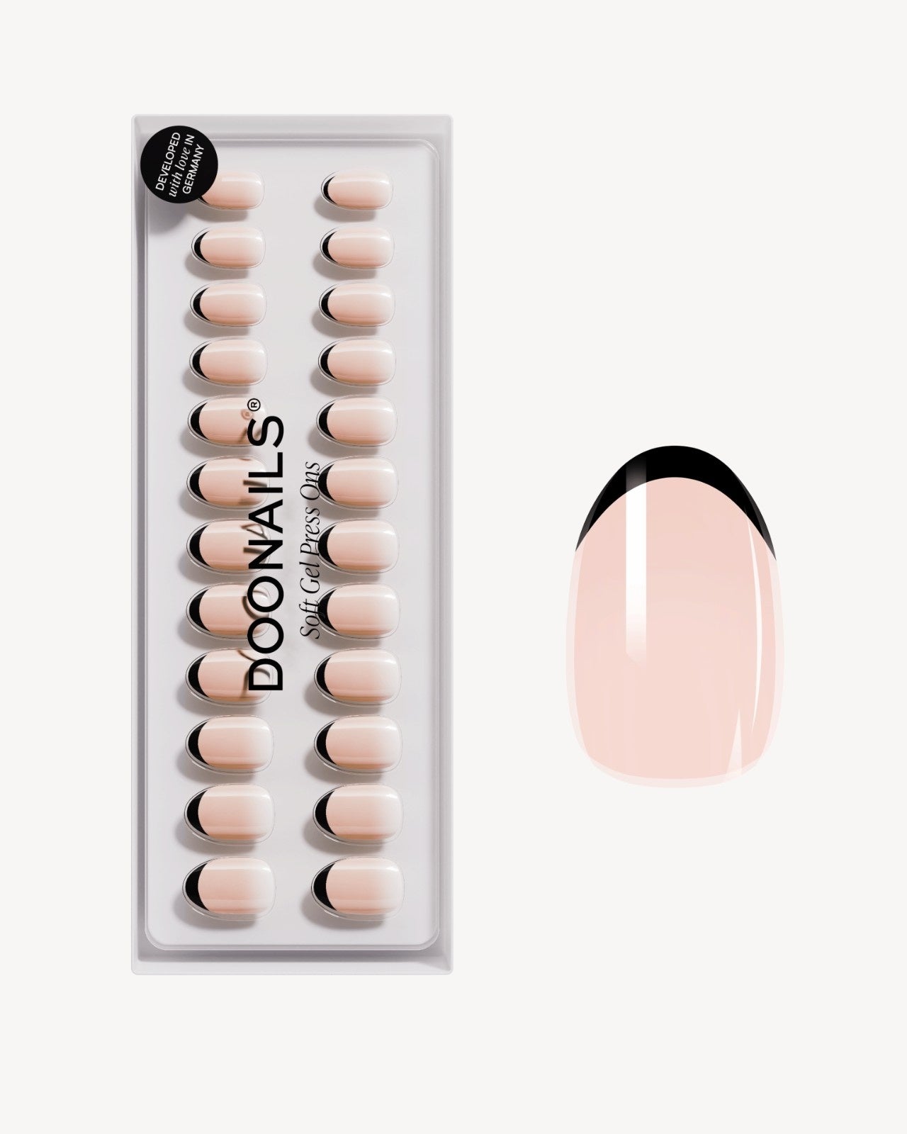 doonails-black-french-short-round-soft-gel-press-ons-schwarz-french image 1
