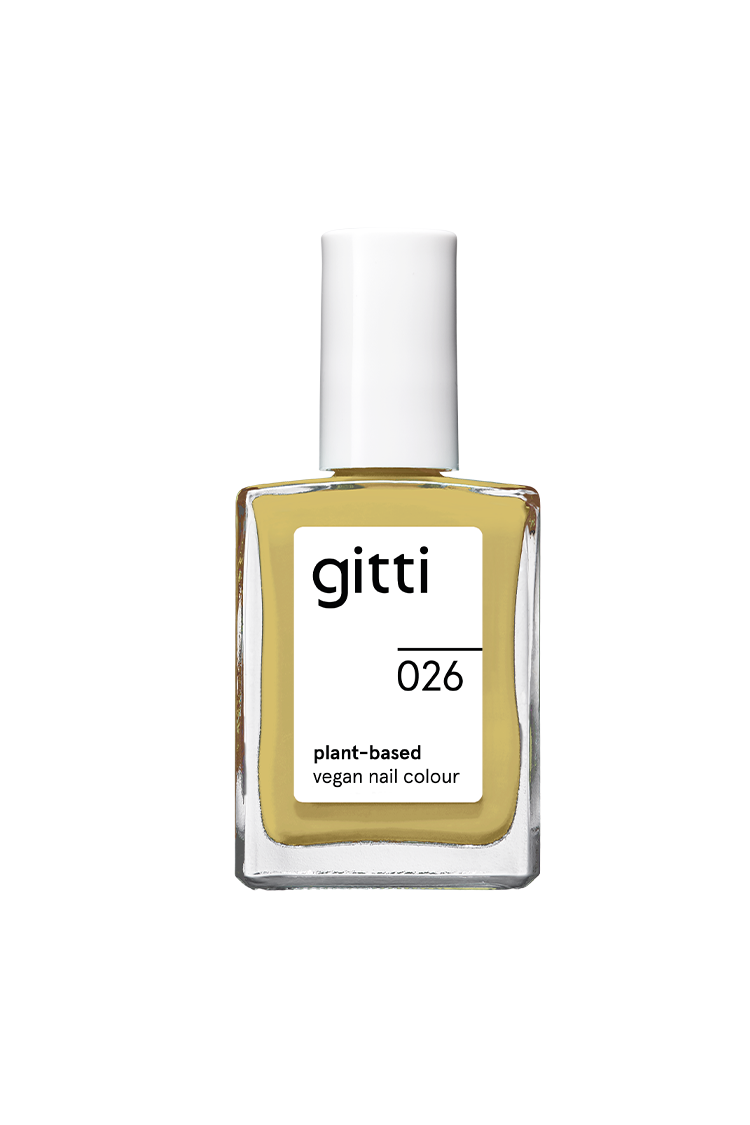 gitti-no-026-plant-based-nagellack-pastellgelb-mit-gr-n-touch image 1