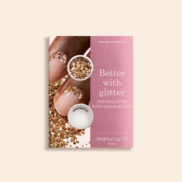 manucurist-duo-rose-gold-pailletten-effektpuder-glazed-green-nagel-set image 1