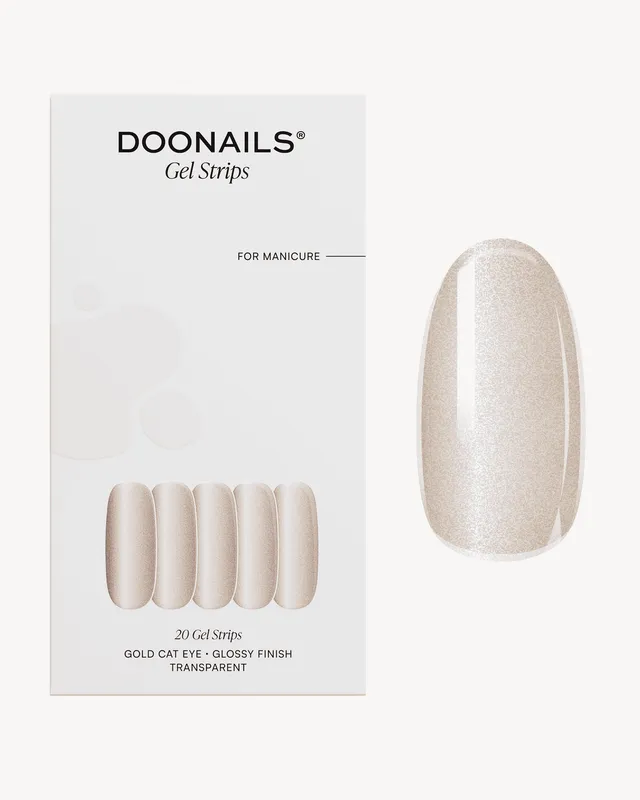 doonails-gold-cat-eye-uv-gel-strips-gold-transparent image 1