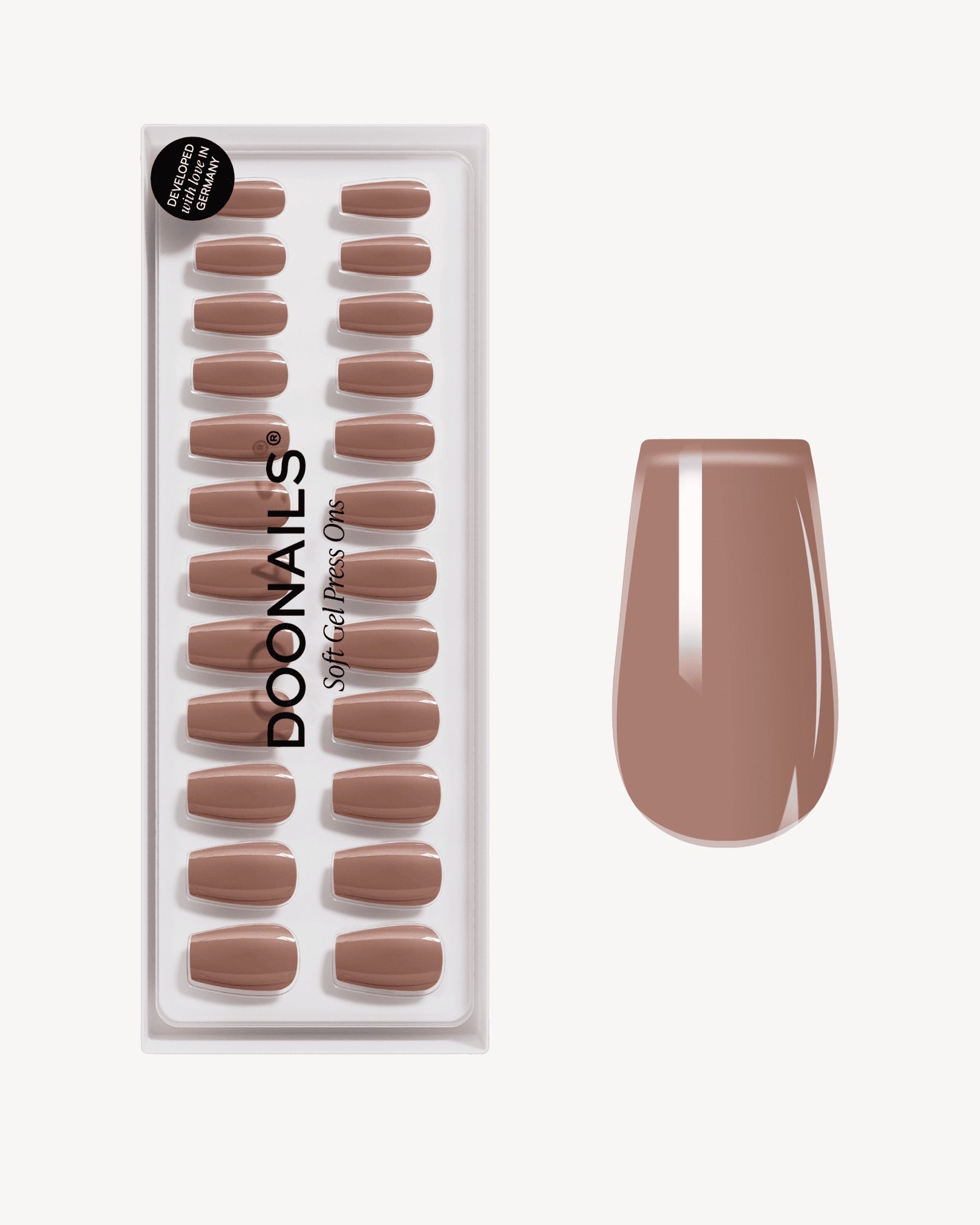doonails-espresso-short-coffin-soft-gel-press-ons-warmes-braun image 1