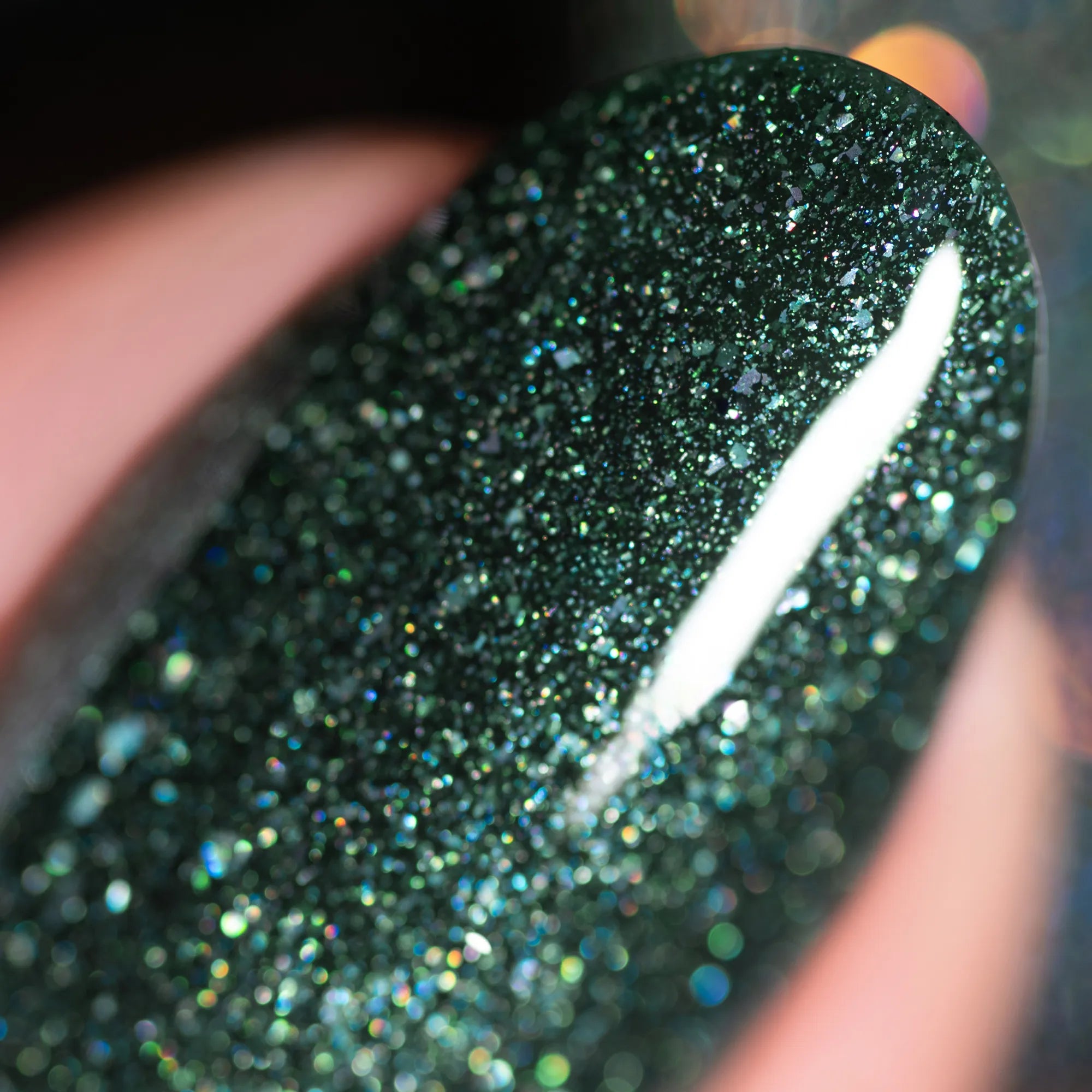 herzlack-nimmergr-n-veganer-nagellack-dunkelgr-n-holo-11ml image 4