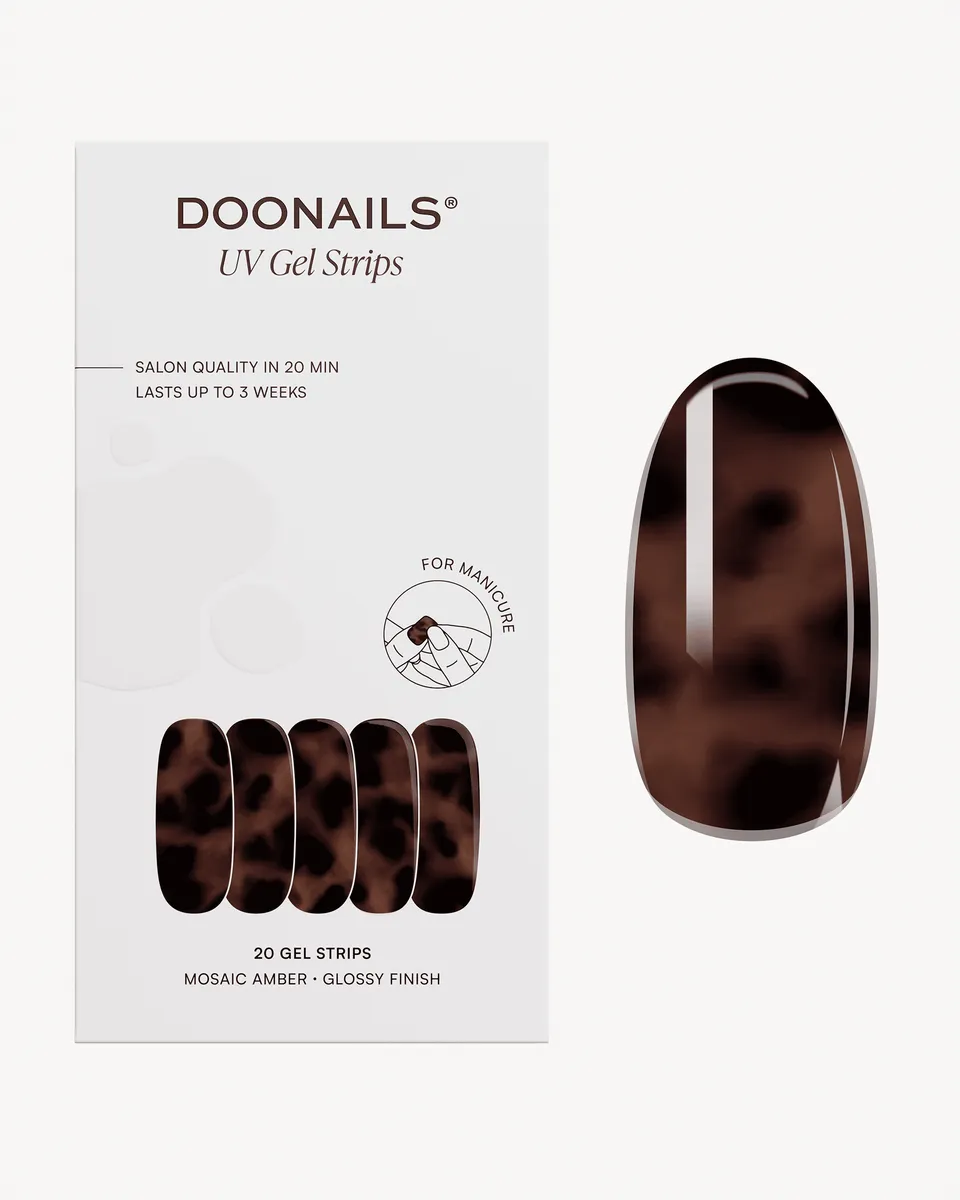 doonails-mosaic-amber-uv-gel-strips-tortoise-shell image 1