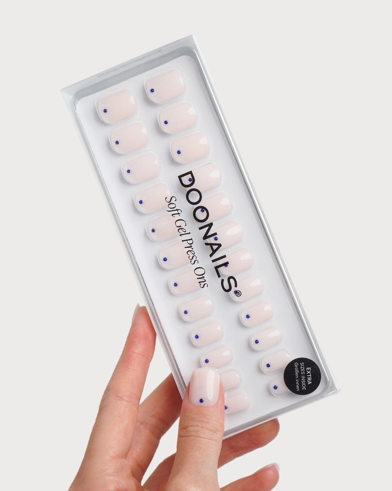 doonails-blue-dots-extra-short-square-soft-gel-press-ons image 3