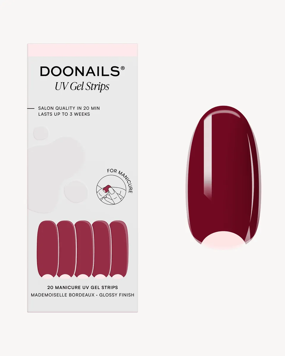 doonails-mademoiselle-bordeaux-uv-gel-strips image 1
