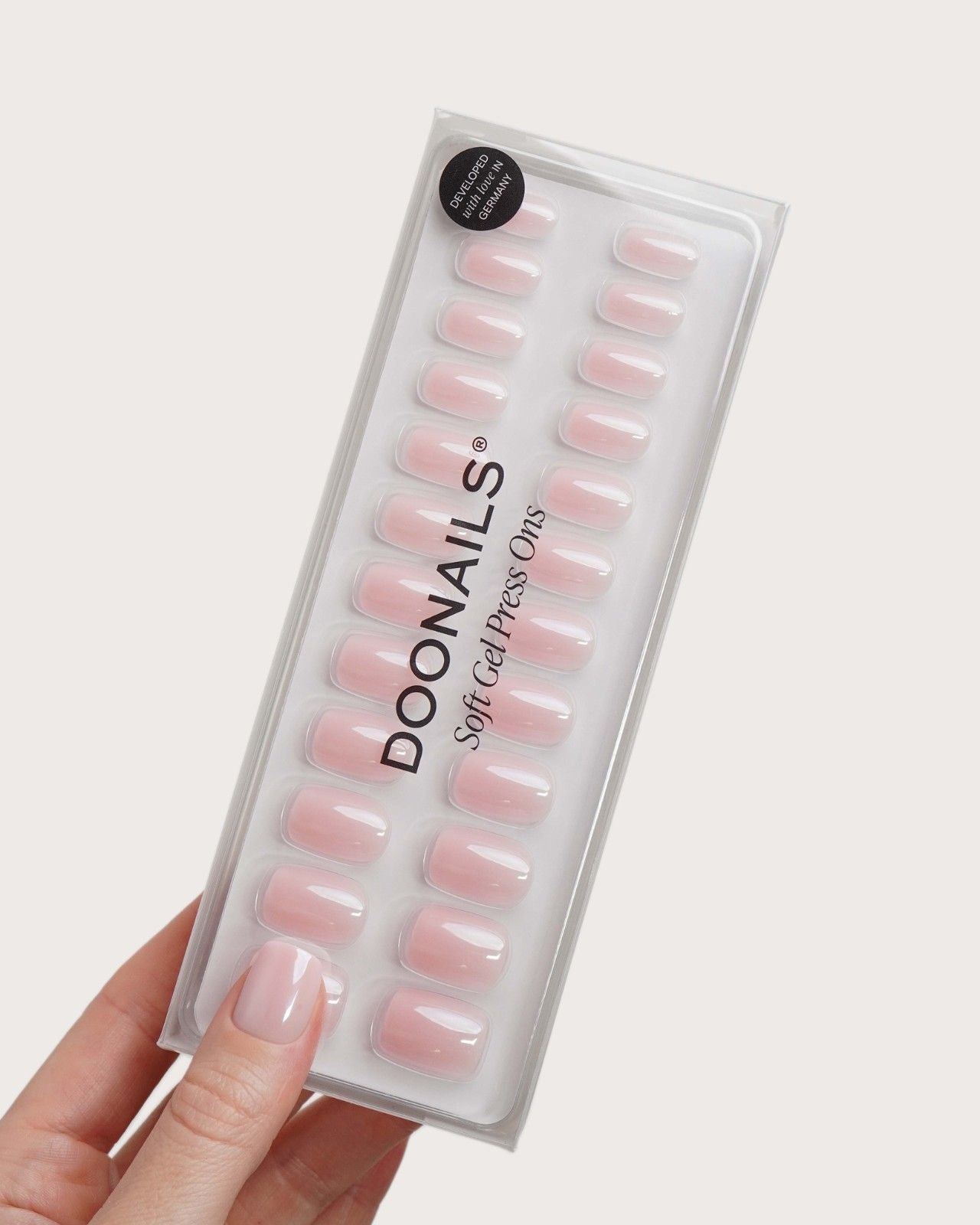 doonails-jetset-short-square-soft-gel-press-ons-chrome-rosa image 3