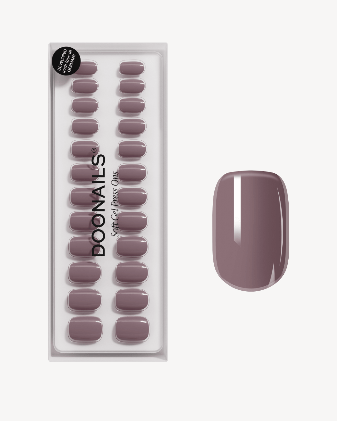 doonails-silent-night-mauve-short-square-soft-gel-press-ons image 1