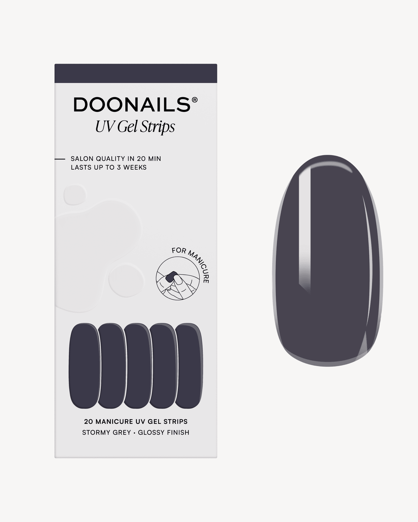 doonails-stormy-grey-uv-gel-strips image 1