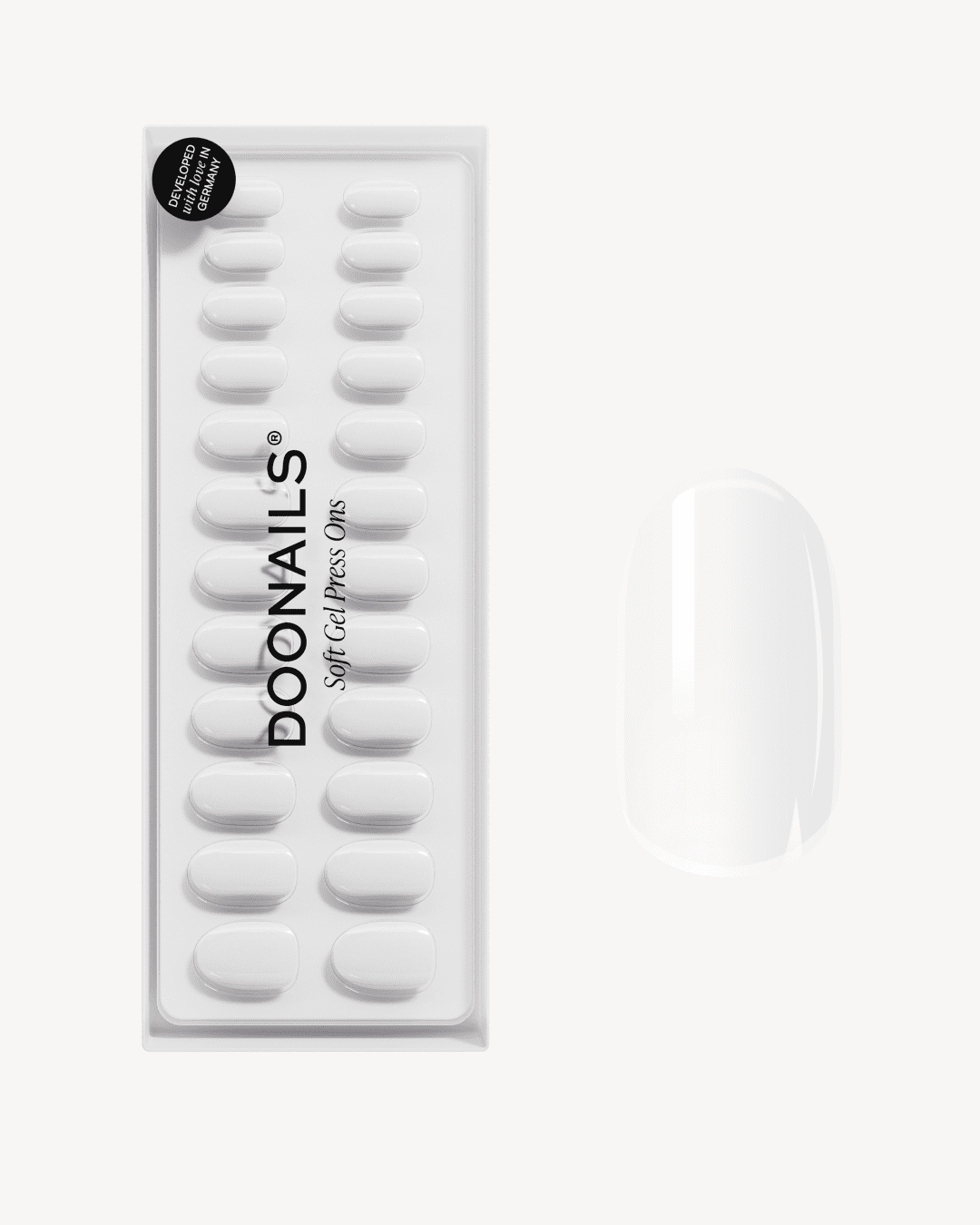 doonails-snow-white-medium-round-soft-gel-press-ons-neu image 1