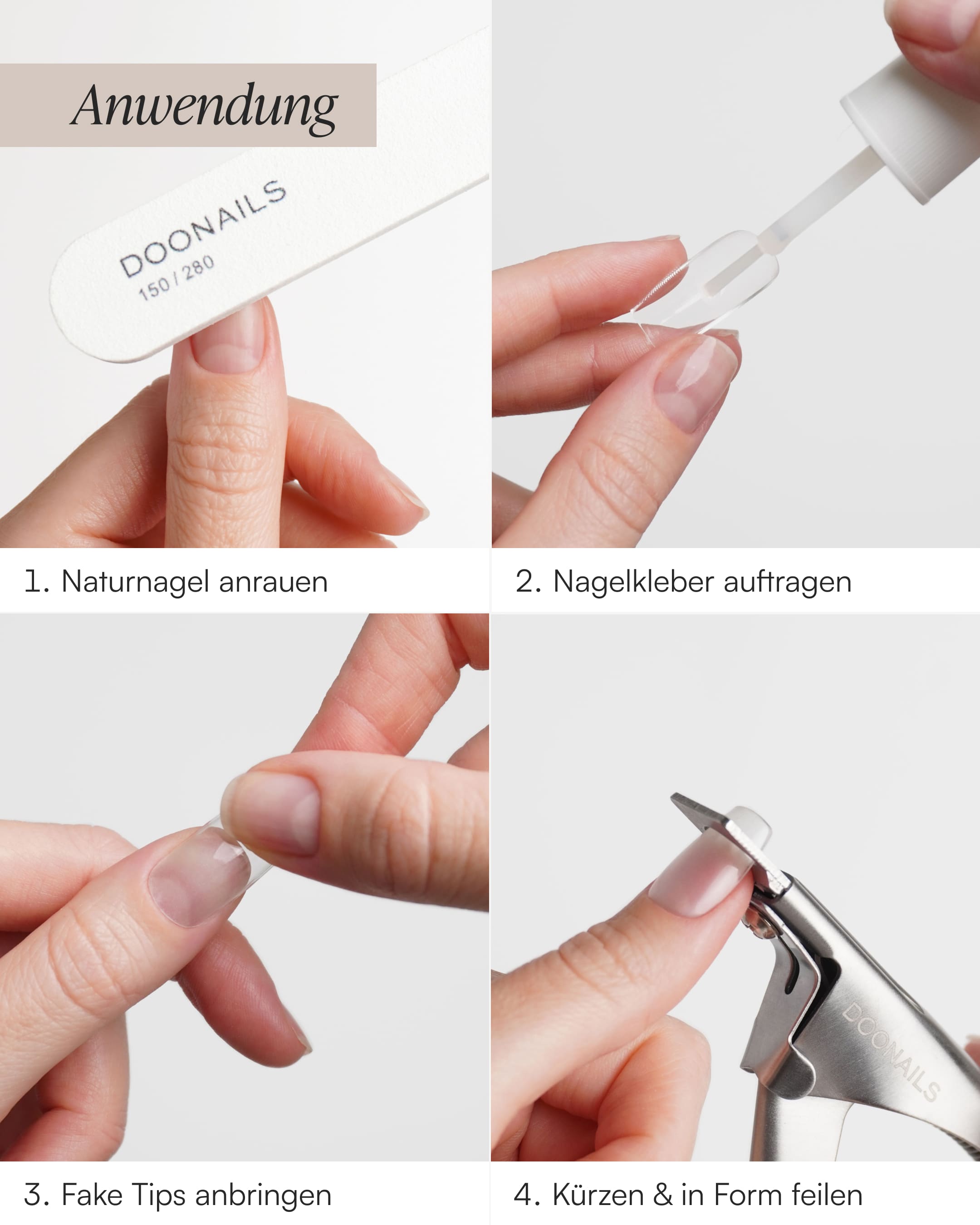 doonails-fake-tips-set-100-kunstn-gel-mit-tip-cutter-und-kleber image 5