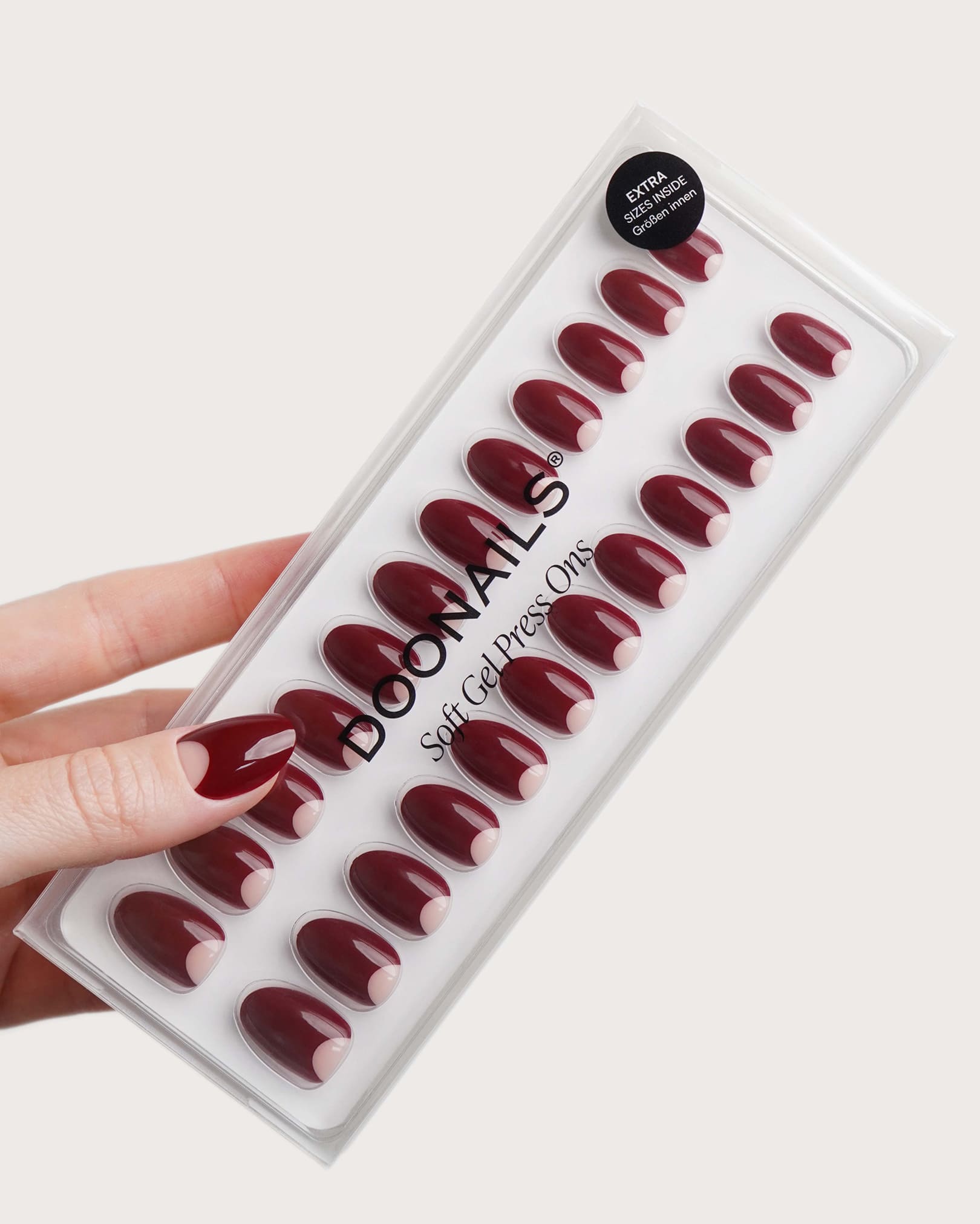 doonails-mademoiselle-bordeaux-short-round-soft-gel-press-ons image 3