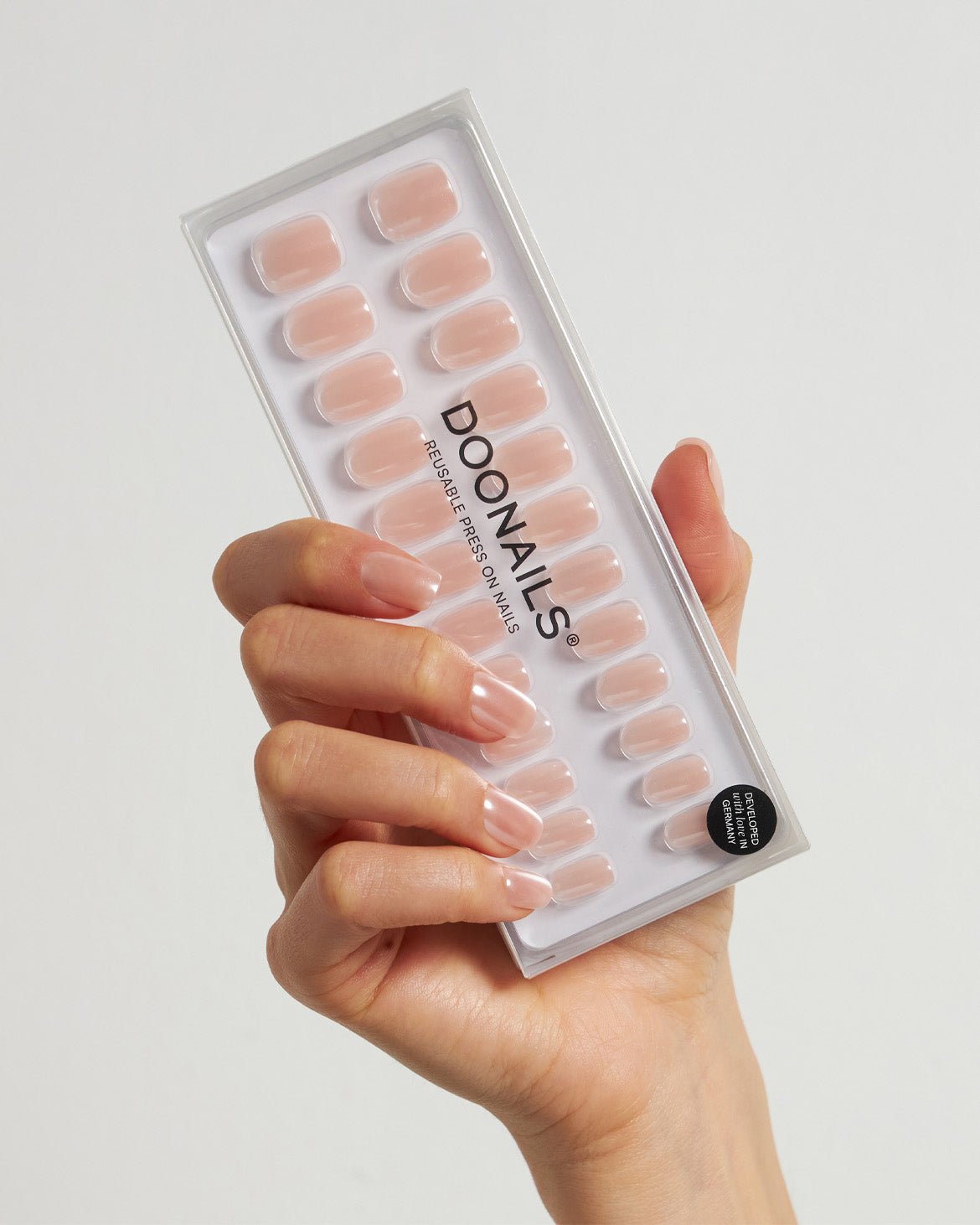 doonails-prosecco-short-square-soft-gel-press-ons-schimmer image 4