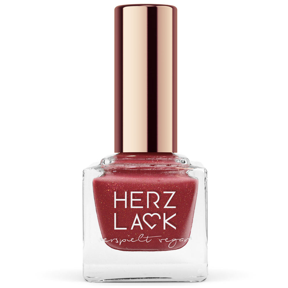 herzlack-liebe-rostet-nicht-veganer-nagellack-dunkelrot-rostbraun-glitzer-gold-1 image 1
