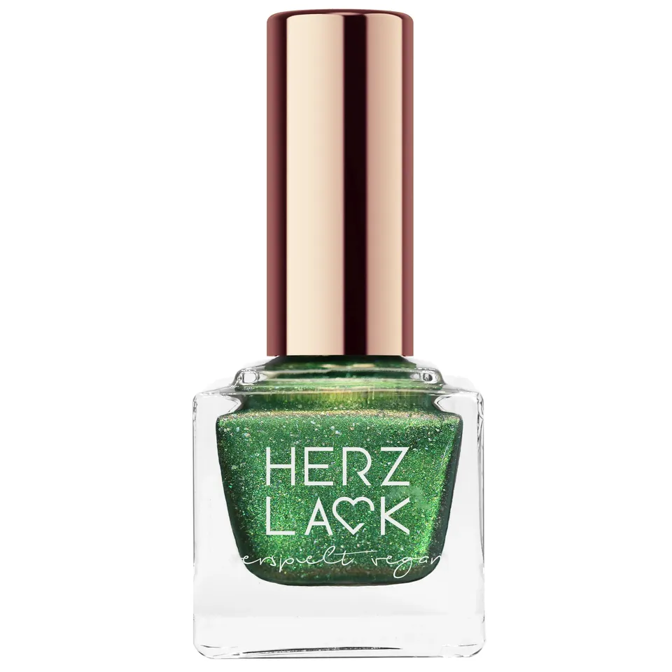 herzlack-oh-tannenbaum-nagellack-gr-n-gold-holo-schimmer-11ml image 1