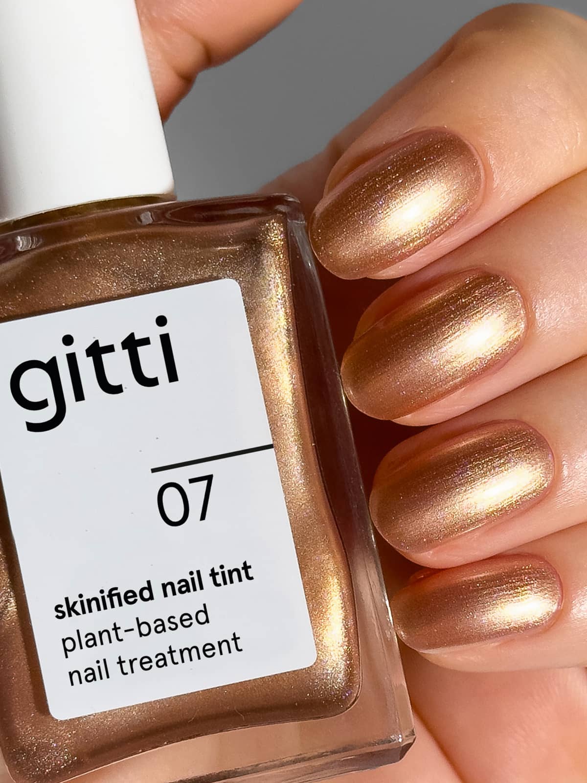 gitti-skinified-nail-tint-no-07-veganer-pflegelack-bronze-gold-mit-metallic-schi image 2