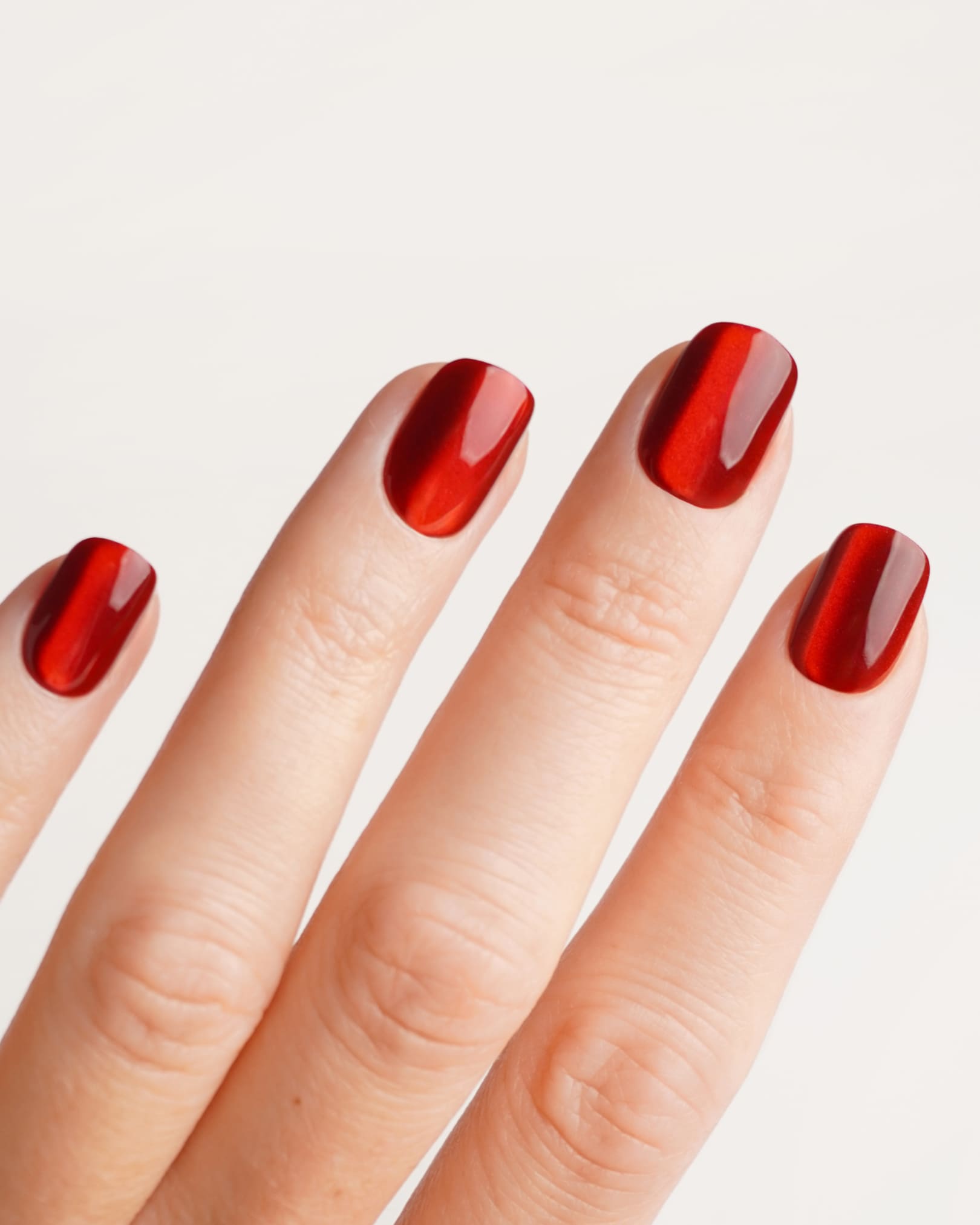 doonails-red-cat-eye-extra-short-square-soft-gel-press-ons image 2